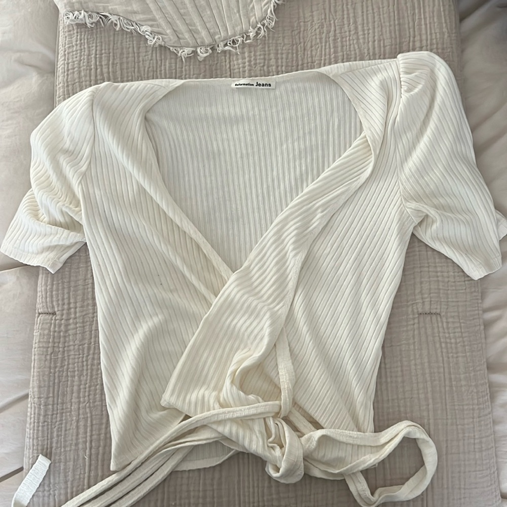 Reformation wrap top. Barely worn!